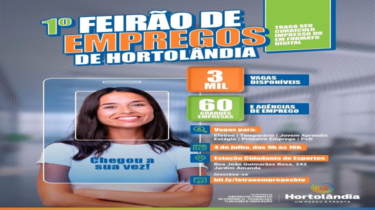 Notícia: Hortolândia promove 1º Feirão de Empregos, em julho